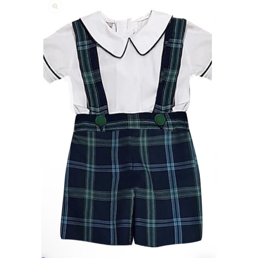Marco & Lizzy Holiday Plaid Short Set 2 Pieces Boys Sz 4T NWT